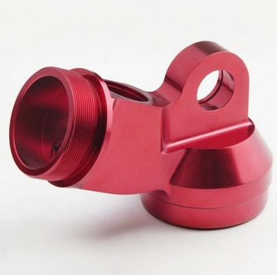 Custom Red Aluminum Machined Components With ISO9001 Certification